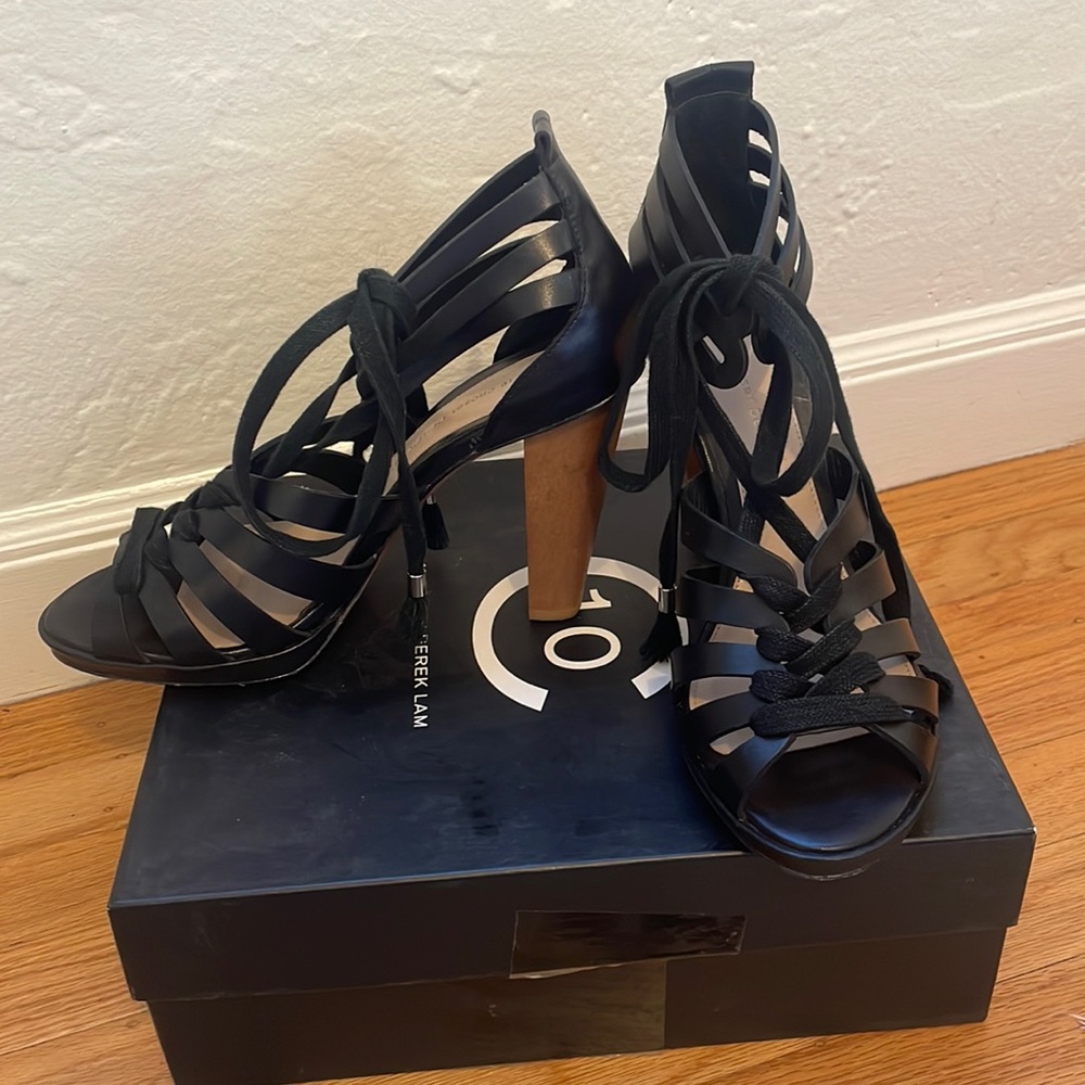 Crosby Derek Lam leather strapped heels